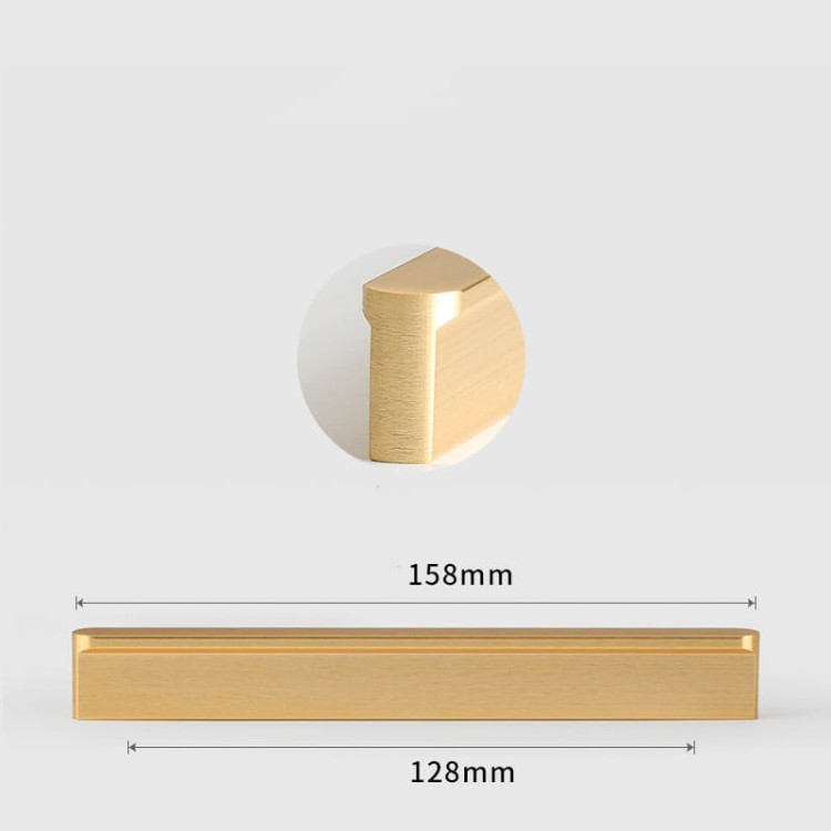 Uchwyt meblowy Avalos prosty liniowy czarny / złoty szczotkowany – nowoczesny, dostępne rozmiary 96 mm, 128 mm, 160 mm, 320 mm, 546 mm, 960 mm. sklep euchwyty.pl