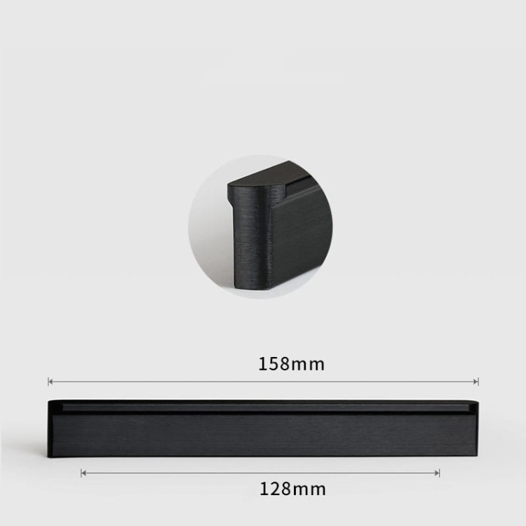 Uchwyt meblowy Avalos prosty liniowy czarny / złoty szczotkowany – nowoczesny, dostępne rozmiary 96 mm, 128 mm, 160 mm, 320 mm, 546 mm, 960 mm. sklep euchwyty.pl