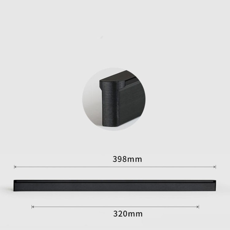 Uchwyt meblowy Avalos prosty liniowy czarny / złoty szczotkowany – nowoczesny, dostępne rozmiary 96 mm, 128 mm, 160 mm, 320 mm, 546 mm, 960 mm. sklep euchwyty.pl