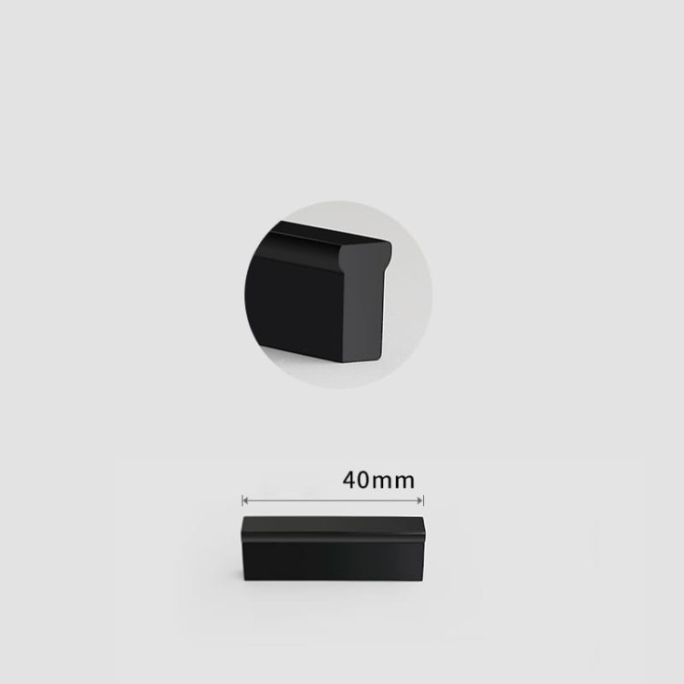 Pojedynczy otwór o rozmiarze 40 mm w kolorze czarnym