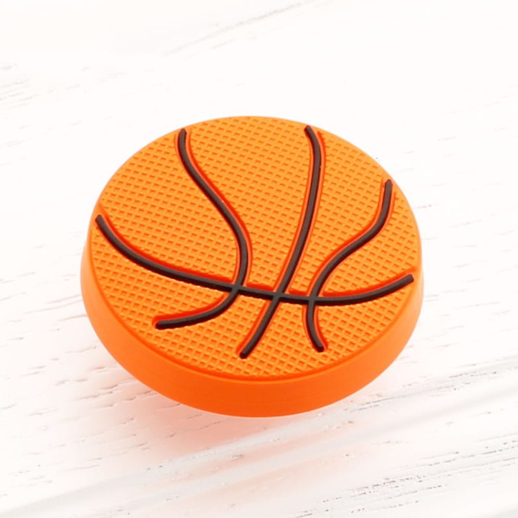 Uchwyt do mebli dziecięcych Basketball – pomarańczowa gałka w kształcie piłki do koszykówki do szafek i komód w pokoju dziecka, sklep euchwyty.pl