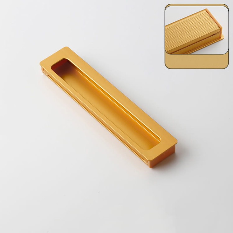 Złoty, podłużny uchwyt wpuszczany Olivos w rozmiarze 150 mm