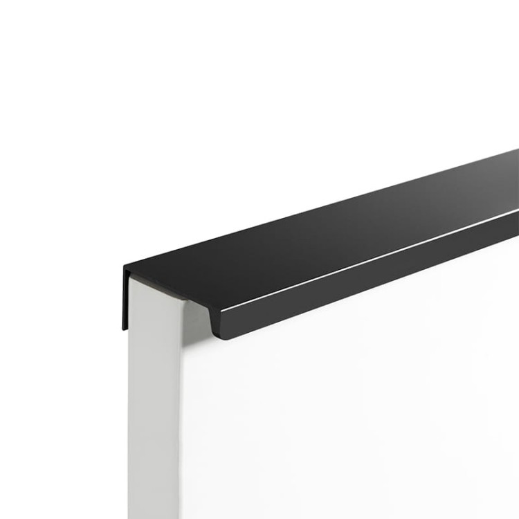 Möbelgriff Lonia – Kantengriff im Industrial-, Loft-, Modern- und Skandi-Stil in Schwarz, Grau, gebürstetem Gold und Champagnergold. Größen 96, 128, 160, 192, 224 und 800 mm – egriffe.at