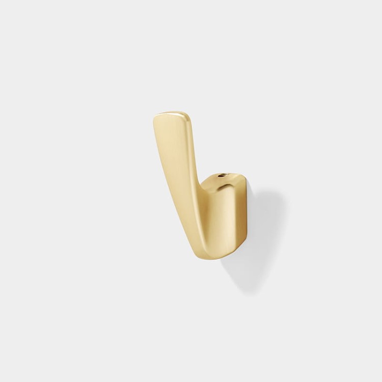 Wandhaken Alegre – moderne minimalistische Form aus robustem Material, einfache Montage. Ideal für Bad, Küche, Flur und Büro. Farben: Gold, Schwarz, gebürstetes Gold und Grau.