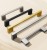 Möbelgriff Anto – klassischer kantiger Frontmontage-Griff in Schwarz, gebürstetem Nickel, Sandgold und glänzendem Chrom. Größen 128–320 mm, ideal für Küche, Bad, Schränke, Kommoden und Schubladen.