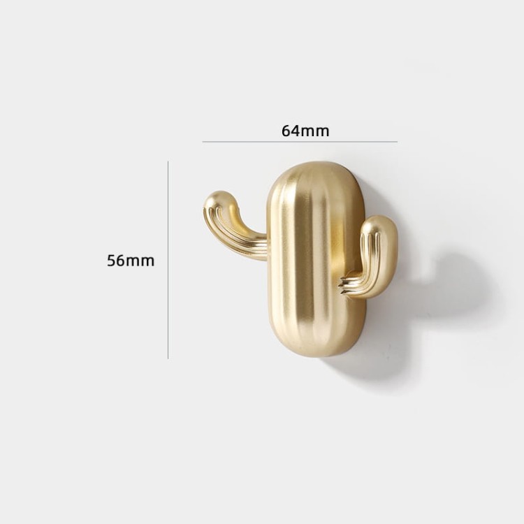 Wandhaken Cactus – verspielt und modern, ideal für Flur, Küche, Bad und Kinderzimmer. Robust und leicht zu montieren. Farben: Gold, Rot, Grün und Grau.