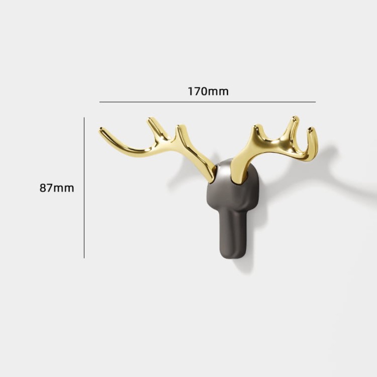 Wandhaken Alberto im modern-skandinavischen Stil, mit solider Konstruktion und einfacher Montage. Farben: Gold, gebürstetes Gold, Schwarz, Grau-Gold, Perlgrau und gebürsteter Nickel – dekorativ und funktional.