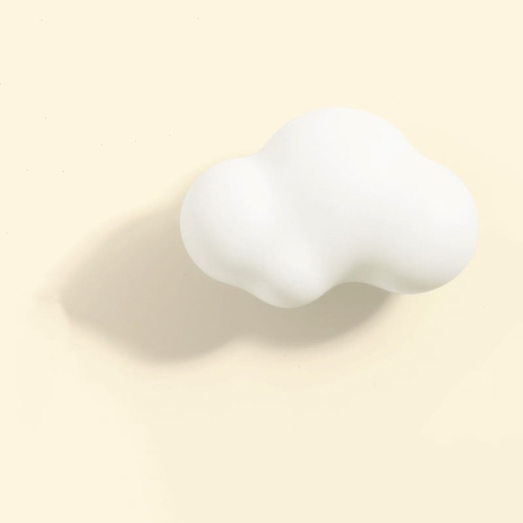 Kindermöbelgriff Cloud in Form einer pastellfarbenen Wolke, ideal für Kinderzimmer, Kindergarten oder Krippe. Farben: Rosa, Grün, Blau und Weiß. Weiche, sichere Kanten und kindlicher skandinavischer Stil.