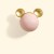 Kindermöbelgriff Mouse – pastellfarbene Kugel mit goldenen Öhrchen, ideal für Kindermöbel. Farben: Rosa, Grün, Hellblau und Weiß. Kindlich-moderner Designgriff für Kommoden, Schubladen und Schränke.