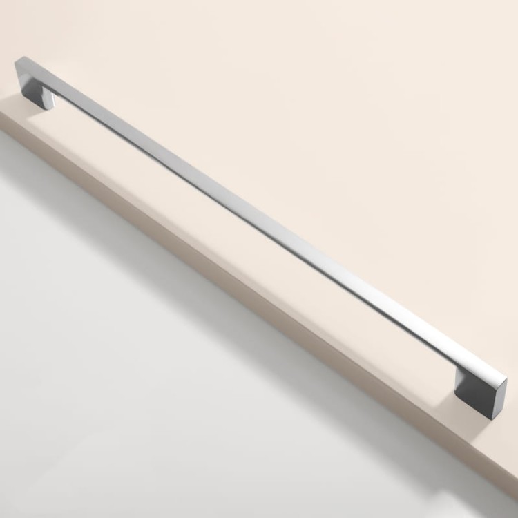 Möbelgriff Anto – klassischer kantiger Frontmontage-Griff in Schwarz, gebürstetem Nickel, Sandgold und glänzendem Chrom. Größen 128–320 mm, ideal für Küche, Bad, Schränke, Kommoden und Schubladen.