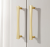Möbelgriff Vegas – eleganter T-Bar-Griff 128 mm in gebürstetem Gold, Perlgrau und gebürstetem Aluminium. Ideal für moderne Küchen, Bäder, Schränke, Schubladen und Kommoden.