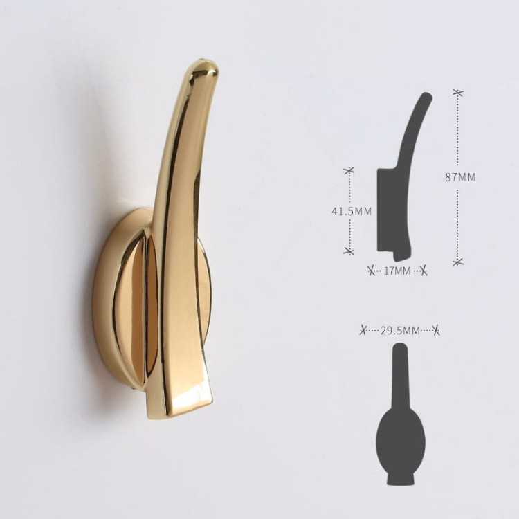 Wandhaken Diego – minimalistisch und robust, einfache Montage mit Schrauben im Set. Ideal für Küche, Bad, Flur und Büro. Farben: Gold, gebürstetes Gold, Schwarz, Perlgrau, Nickel, gebürstetes Braun und Braun-Kupfer.
