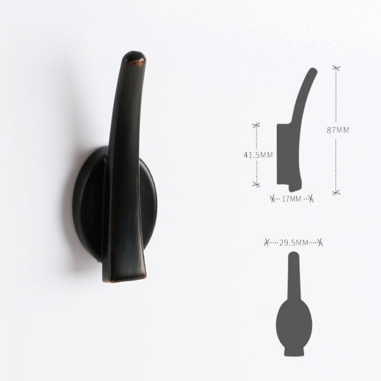 Wandhaken Diego – minimalistisch und robust, einfache Montage mit Schrauben im Set. Ideal für Küche, Bad, Flur und Büro. Farben: Gold, gebürstetes Gold, Schwarz, Perlgrau, Nickel, gebürstetes Braun und Braun-Kupfer.