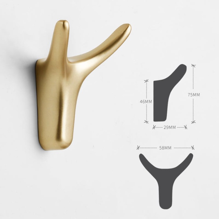 Wandhaken Tesia verbindet Funktionalität und Ästhetik – ideal für Flur, Bad, Küche, Garderobe und Büro. Farben: gebürstetes Braun, Dunkelbraun, Nickel, Perlgrau, Gold, gebürstetes Gold und Schwarz.
