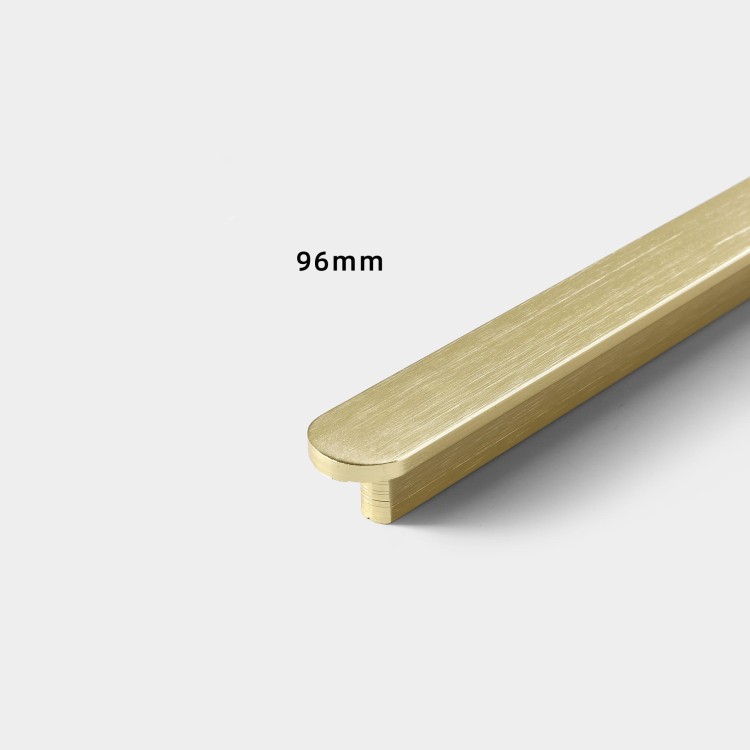 Möbelgriff Diame – moderner Kantengriff für Küchen- und Badmöbel, Schränke und Kommoden. Farben: Schwarz, Grau und gebürstetes Gold. Größen 96, 128, 320 und 800 mm, Schrauben im Set.